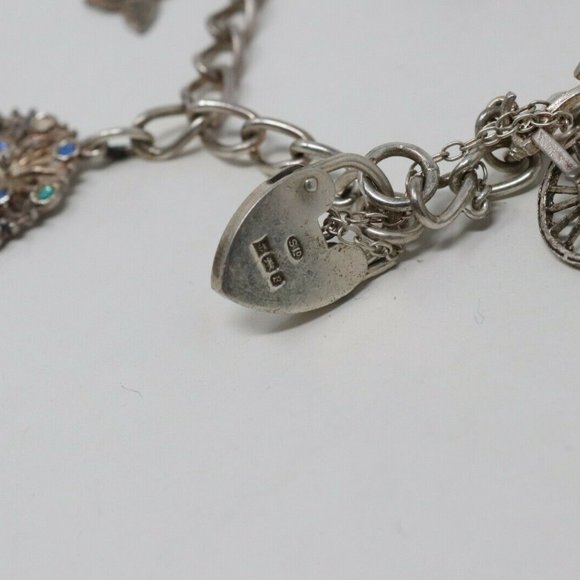 Vintage Sterling Silver 925 Charm Bracelet 24.6g - Picture 4 of 5